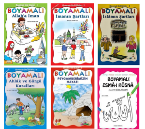 Çocuklar İçin Boyamalı Dini Bilgiler Seti (6 Kitap)