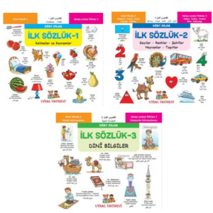 Minikler İçin Dört Dilde Resimli İlk Sözlük Seti (3 Kitap)