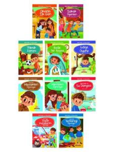 İlkokul (1.2.3.Sınıf) Eğitici ve Eğlenceli Okuma Kitabı Hikaye Seti (10 Kitap)