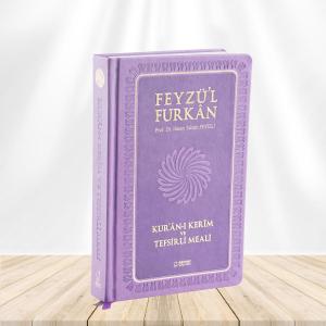 Feyzü'l Furkan Kur'ân-ı Kerîm ve Tefsirli Meali (Büyük Boy - Mushaf ve Meal - Ciltli) Lila