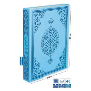 Kuranı Kerim Bilgisayar Hatlı Rahle Boy Mavi Renk