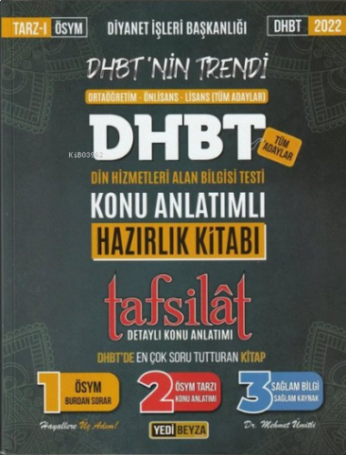 2022 DHBT Tafsilat Konu Anlatımlı Hazırlık Kitabı