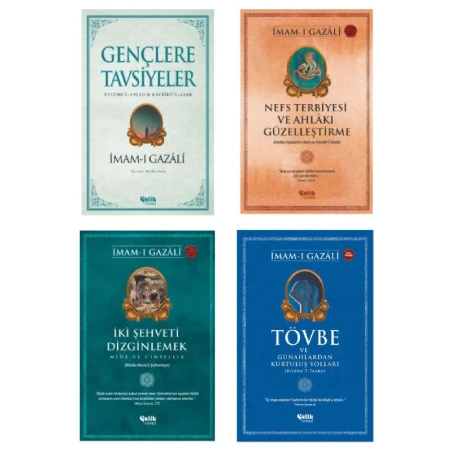 İmam-ı Gazali Seti Gençlere Tavsiyeler - Nefs Terbiyesi - İki Şehveti Dizginlemek - Tövbe 4'lü Set