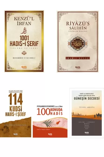 Hadis-i Şerif Seti-riyazüs Salihin-1001 Hadisi Şerif-114 Kudsi Hadisi Şerif-güneşin Secdesi 5'li Set