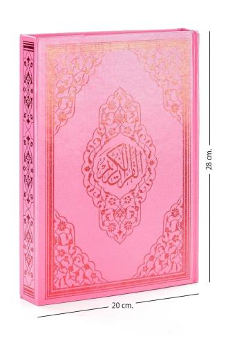 Kuranı Kerim Bilgisayar Hatlı Pembe Renkli Rahle Boy