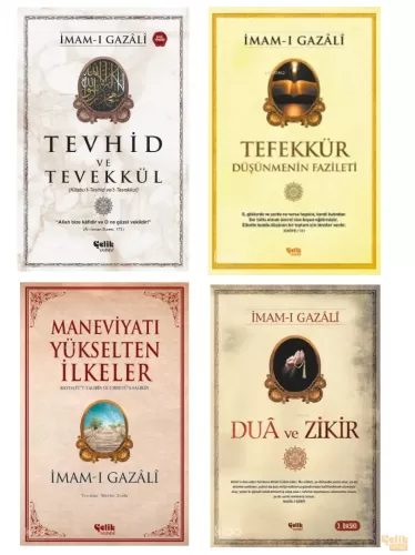 Maneviyatı Yükselten İlkeler- Dua ve Zikir- Tefekkür- Tevhid ve Tevekkül -İmam Gazali 4 lü Set
