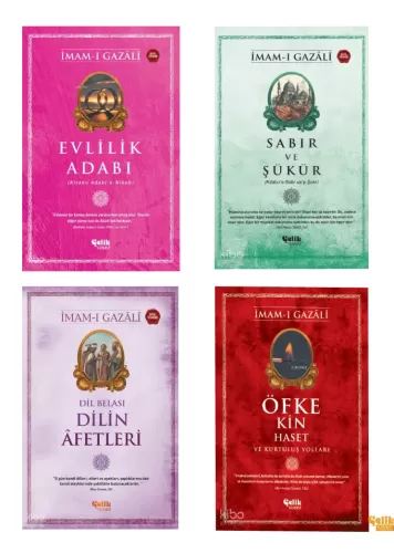 Evlilik Adabı-Sabır ve Şükür-Dİlin Afetleri- Öfke Kin Haset (Gazali Seti 4 Kitap)