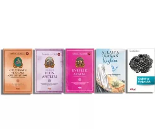 İmam Gazali Kitap Seti(5 Kitap) Nefs Terbiyesi-Evlilik Adabı-Dilin Afetleri-Gıybet ve Koğucuk