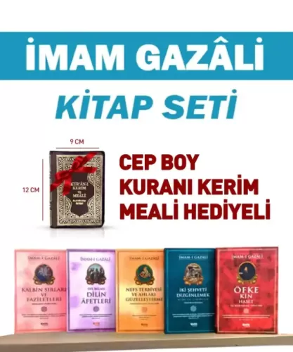 Hediyeli Imamı Gazali Kitap Seti Kalbin Sırları-dilin Afetleri-nefs Terbiyesi-iki Şehvet-öfke Ve Kin