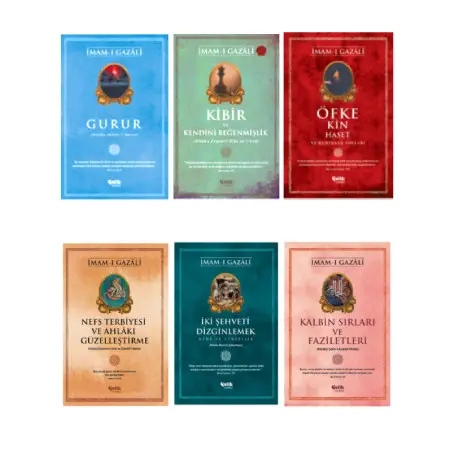 imam Gazali İki Şehvet Dizginlemek-Nefs Terbiyesi-Kibir-Kalbin Sırları-Öfke Ve Kin 6'lı Set