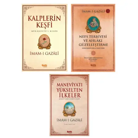 İmam-ı Gazali Seti Kalplerin Keşfi - Nefs Terbiyesi - Maneviyatı Yükselten İlkeler 3'lü Set
