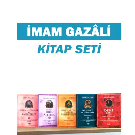 İmamı Gazali Kitap Seti Kalbin Sırları-Dilin Afetleri-Nefs Terbiyesi-İki Şehvet-Öfke ve Kin 5'li Set