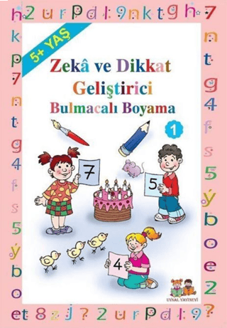 Okul Öncesi Zeka ve Dikkat Geliştirici Bulmacalı Boyama (5+Yaş)