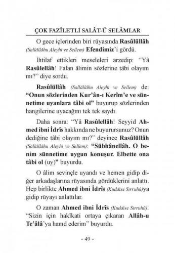 Çok Faziletli Salatü Selamlar