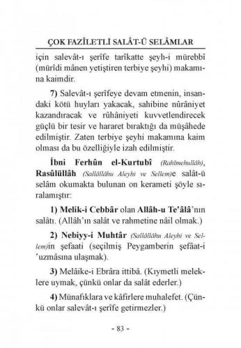 Çok Faziletli Salatü Selamlar