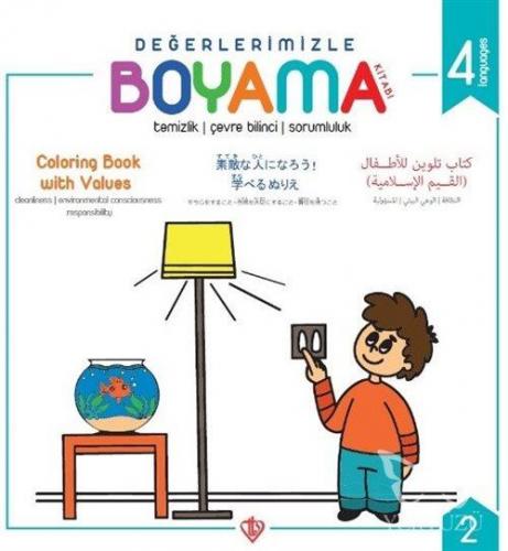 Değerlerimizle Boyama Kitabı / Temizlik Çevre Bilinci Sorumluluk (Arap