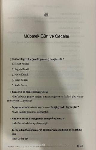 Sorulu Cevaplı Dini Bilgiler