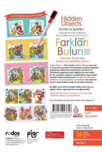 Gizli Resimler-Farkları Bulun (Seviye 1)Hidden Objects-1-Gizlenmiş Nes