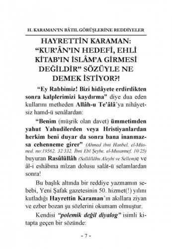 Hayrettin Karamanın Batıl Görüşlerine Reddiyeler