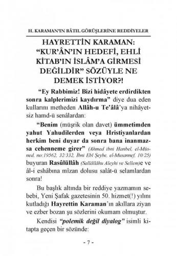 Hayrettin Karaman'a Reddiyeler