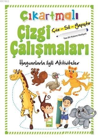 Hayvanlarla İlgili Aktiviteler - Çıkartmalı Çizgi Çalışmaları