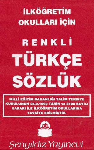İlköğretim Okulları İçin Renkli Türkçe Sözlük Karton Kapak Cep Boy