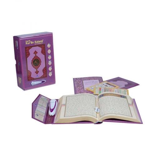 Kuran Okuyan Kalem Seti (Lila, Orta Boy, Karton Kutulu)