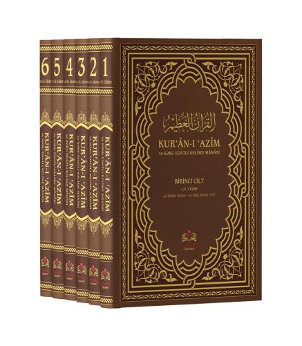 Kuranı Azim ve Soru Edatlı Kelime Manası 6 Cilt Takım