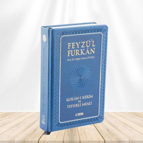 Feyzü'l Furkan Kur'ân-ı Kerîm ve Tefsirli Meali (Büyük Boy - Mushaf ve Meal - Ciltli) Lacivert