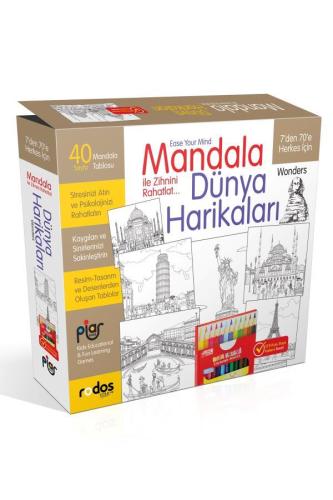 Mandala, Dünya Harikaları-7'den 70'e Herkes İçin-12'li Kuru Boya Kalemi İlaveli