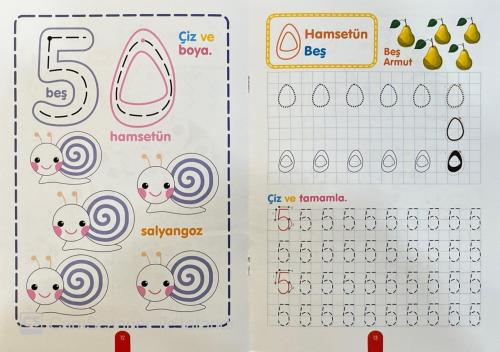 Arapça Türkçe Sayılar Boyama Kitabı