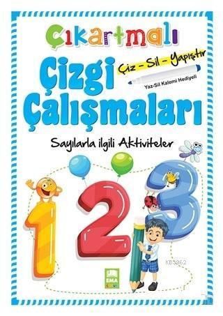 Sayılarla İlgili Aktiviteler - Çıkartmalı Çizgi Çalışmaları