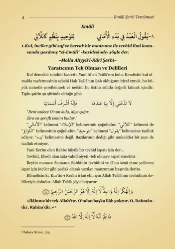 Şerhul Emali Tercümesi Kırık Manalı İzahlı