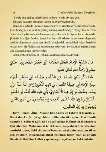 Tahaviyye Şerhi Baberti Tercümesi Kırık Manalı İzahlı