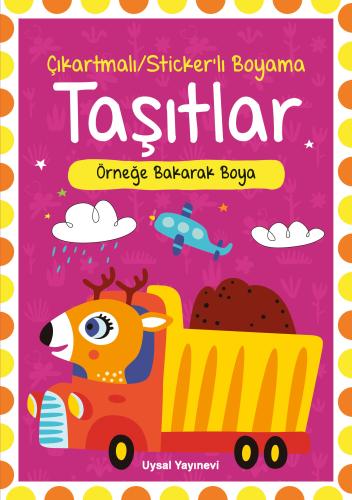 Çıkartmalı Stickerlı Taşıtlar Boyama Kitabı
