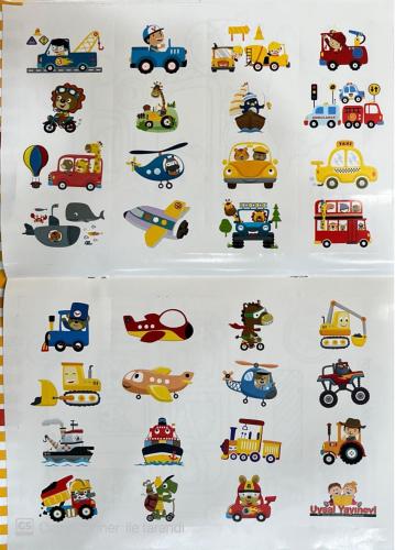 Çıkartmalı Stickerlı Taşıtlar Boyama Kitabı