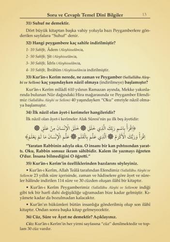 Soru ve Cevaplı Dini Bilgiler Hanefiler İçin