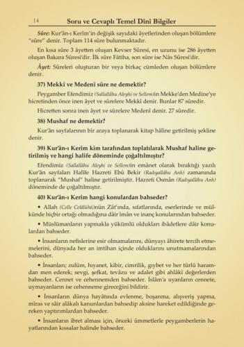 Soru ve Cevaplı Dini Bilgiler Hanefiler İçin