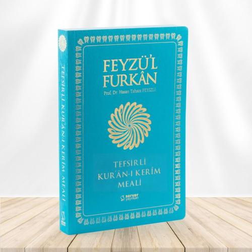 Feyzü'l Furkan Tefsirli Kuran-ı Kerim Meali Metinsiz (Büyük Boy Karton Kapak) Turkuaz