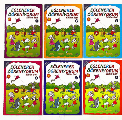 İlkokula Hazırlık 3-4 Yaş Çıkartmalı Boyamalı Etkinlikli Eğlenerek Öğreniyorum Eğitim Seti (6 Kitap)
