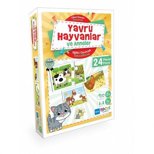 Yavru Hayvanlar ve Anneler Eğitici Oyunlar 24 Parça